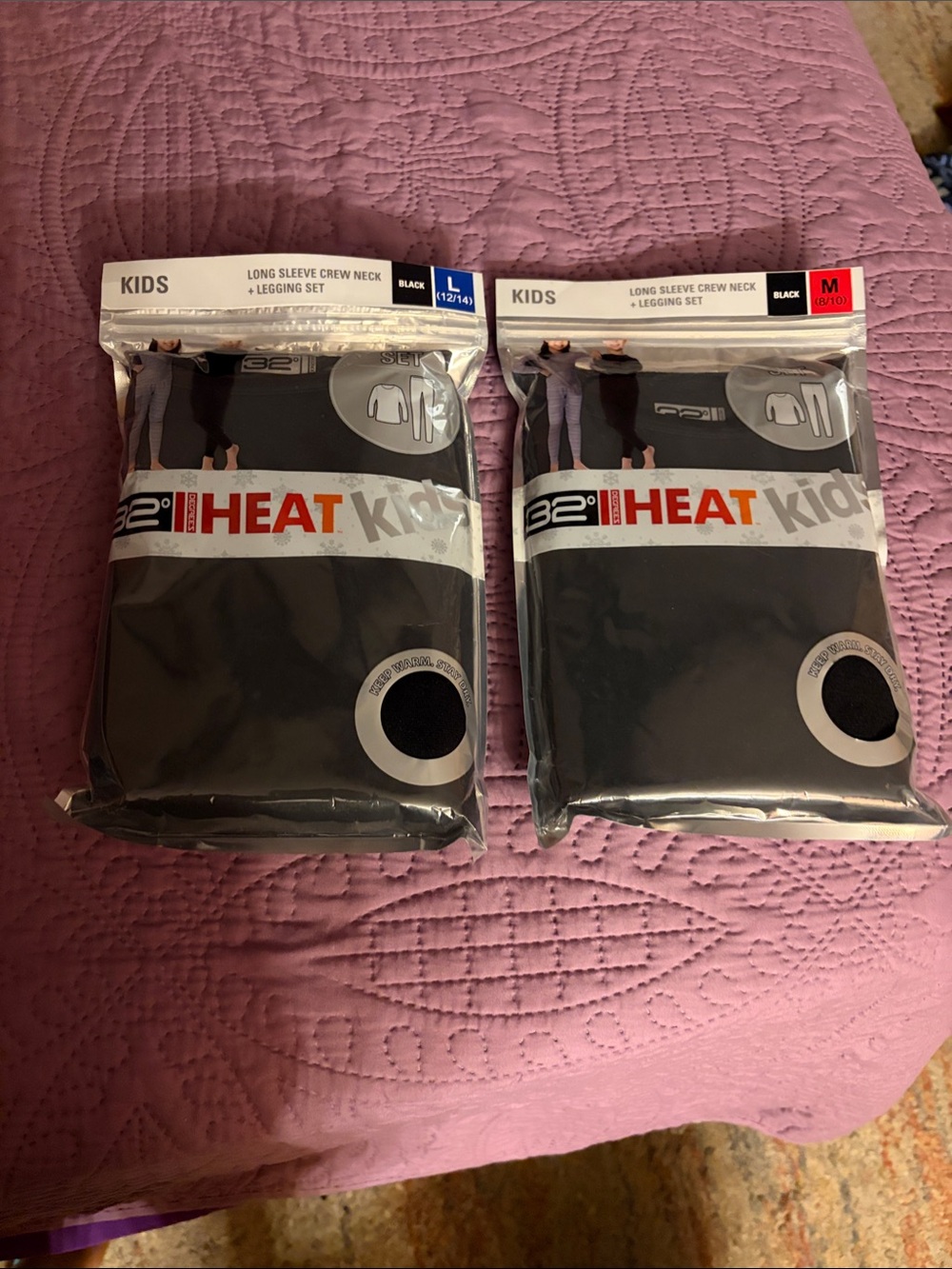 Kids 32 degrees heat Long Sleeve crew neck and leggings set